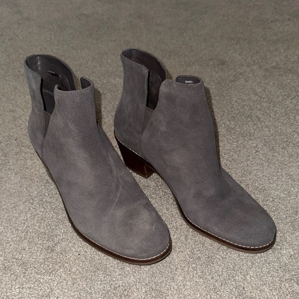 Cole Haan Gray Ankle Booties with Elastic Panels